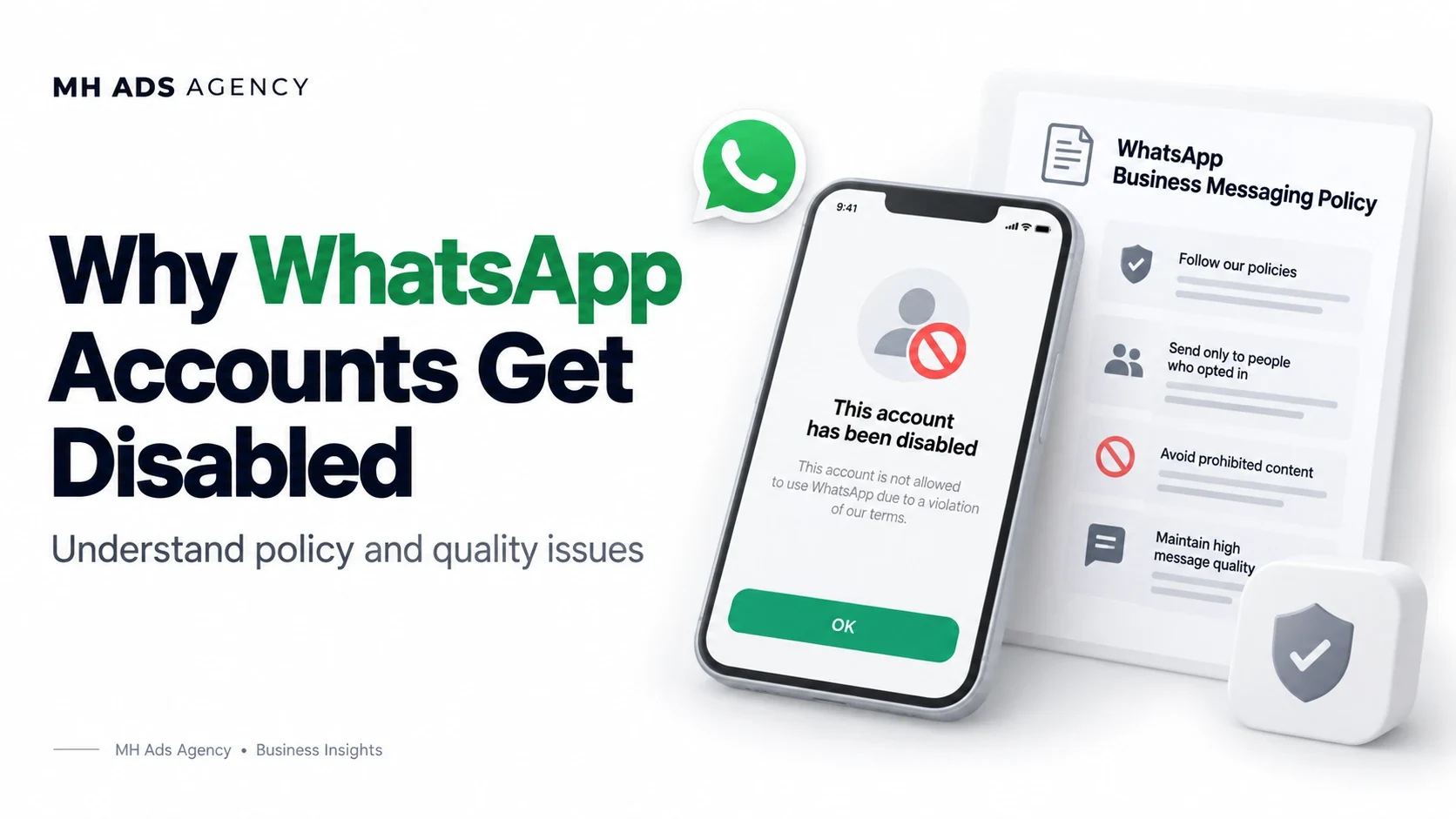 Why WhatsApp Accounts Get Disabled — MH Ads Agency